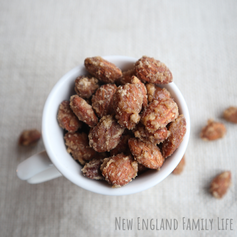 traditional brown sugar candied almonds